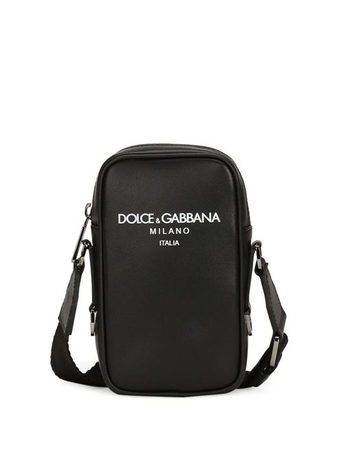 logo-print leather shoulder bag Dolce & Gabbana | BM2041AN244HNII7